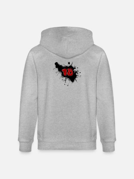18th birthday - Stanley/Stella CULTIVATOR Unisex Organic Hooded Jacket - heather grey