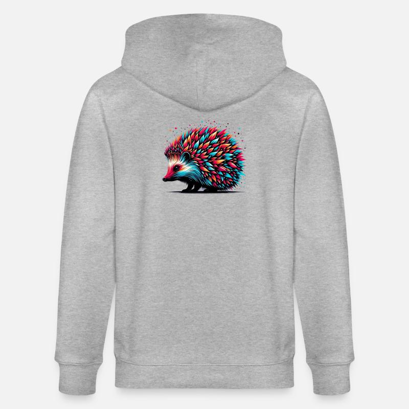Igel - Stanley/Stella Unisex Bio-Kapuzenjacke CULTIVATOR  - Grau meliert