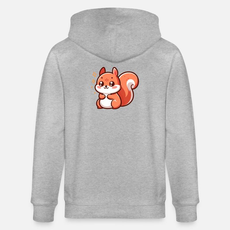 Mignon petit écureuil - Veste à capuche bio CULTIVATOR Stanley/Stella Unisexe - gris chiné