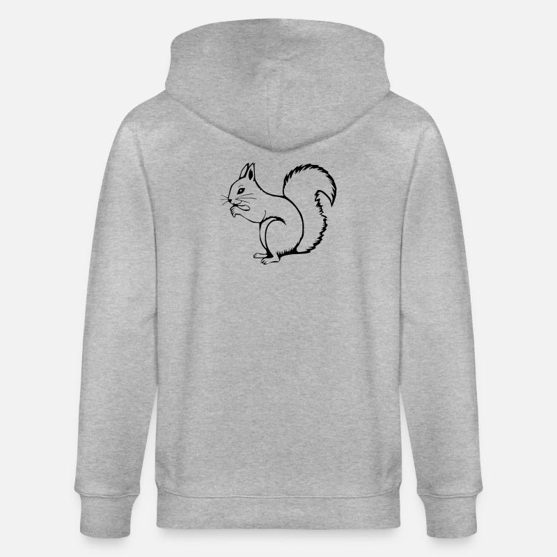 Eichhörnchen - Stanley/Stella Unisex Bio-Kapuzenjacke CULTIVATOR  - Grau meliert
