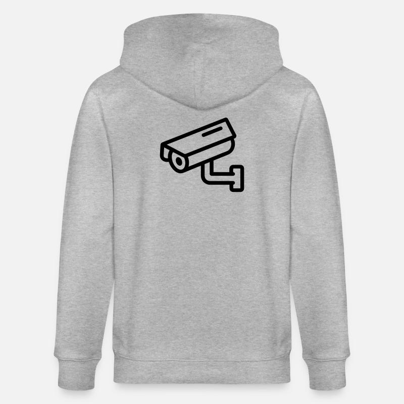 caméra de surveillance - Veste à capuche bio CULTIVATOR Stanley/Stella Unisexe - gris chiné