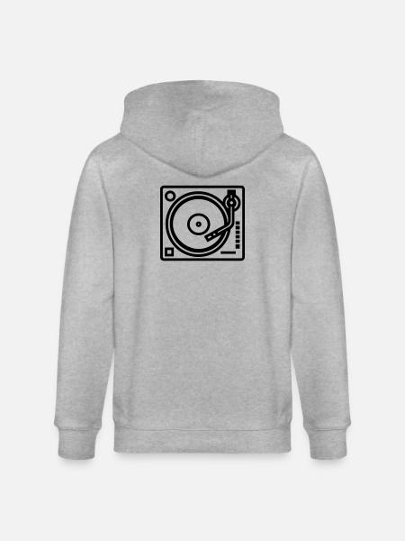 DJ-Plattenspieler - Stanley/Stella Unisex Bio-Kapuzenjacke CULTIVATOR  - Grau meliert