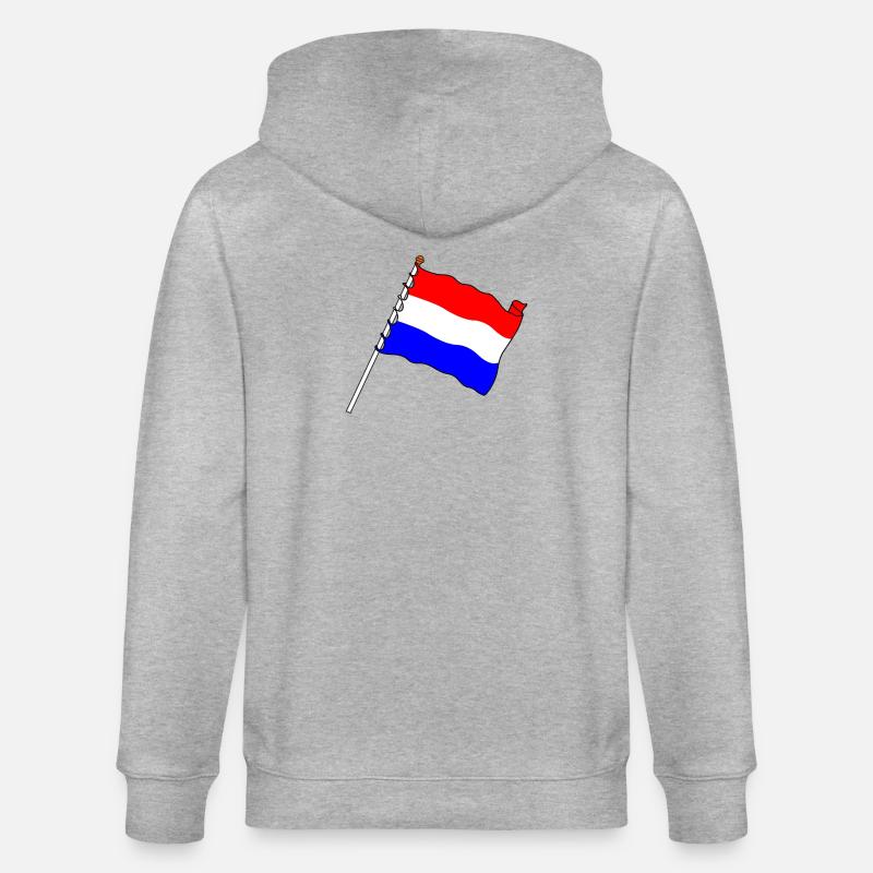 Drapeau Pays-Bas - Veste à capuche bio CULTIVATOR Stanley/Stella Unisexe - gris chiné