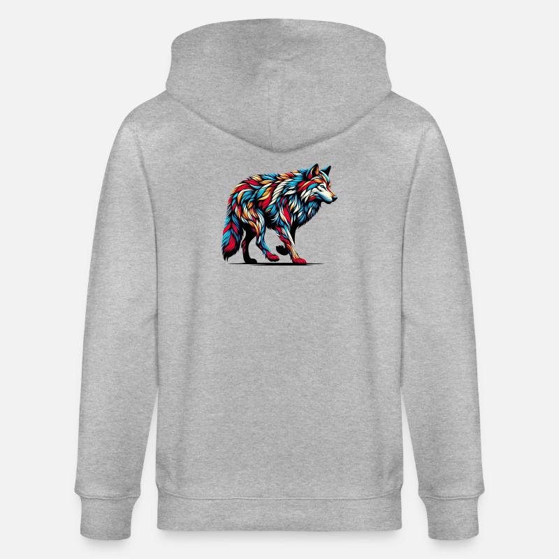 Loup - Veste à capuche bio CULTIVATOR Stanley/Stella Unisexe - gris chiné
