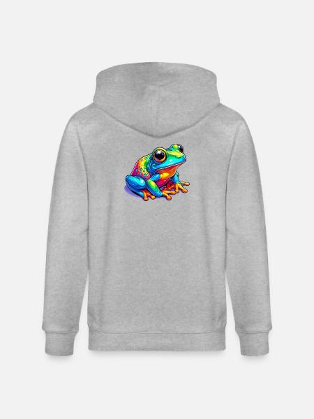 Frog - Stanley/Stella CULTIVATOR Unisex Organic Hooded Jacket - heather grey
