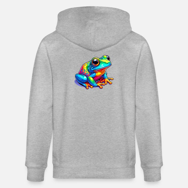 Frog - Stanley/Stella CULTIVATOR  Unisex Organic Hooded Jacket - heather grey