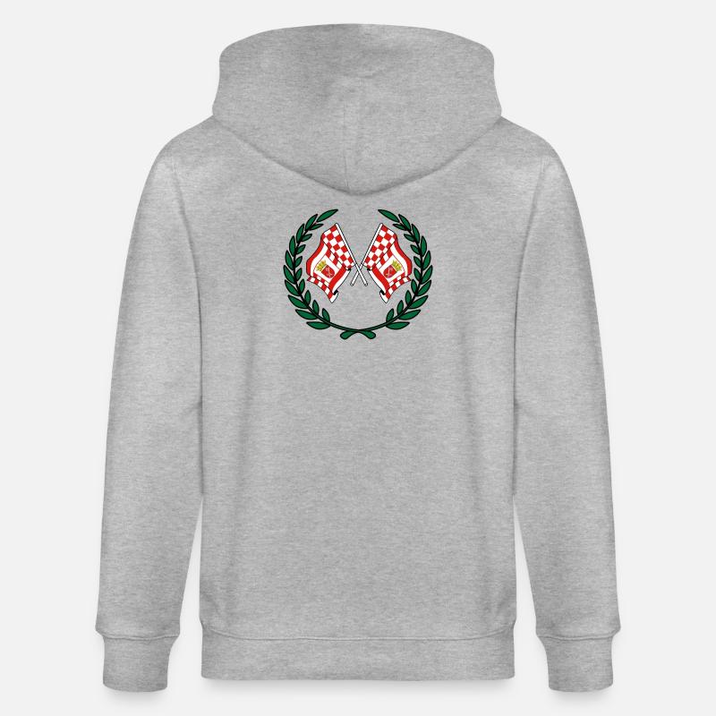 Drapeaux Brême couronne de laurier - Veste à capuche bio CULTIVATOR Stanley/Stella Unisexe - gris chiné