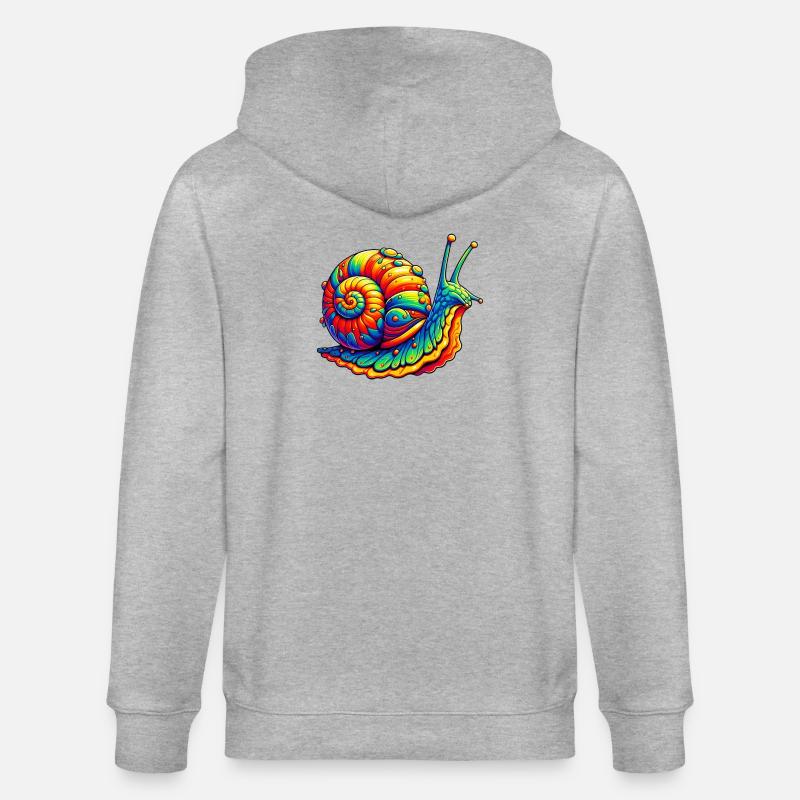 Schnecke - Stanley/Stella Unisex Bio-Kapuzenjacke CULTIVATOR  - Grau meliert