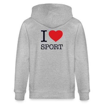 J’ADORE LE SPORT - Veste à capuche bio CULTIVATOR Stanley/Stella Unisexe - gris chiné - Dos - Luana (180cm)