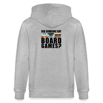 Board Games Funny Saying - Stanley/Stella CULTIVATOR  Unisex Organic Hooded Jacket - heather grey - Back - Luana (180cm)
