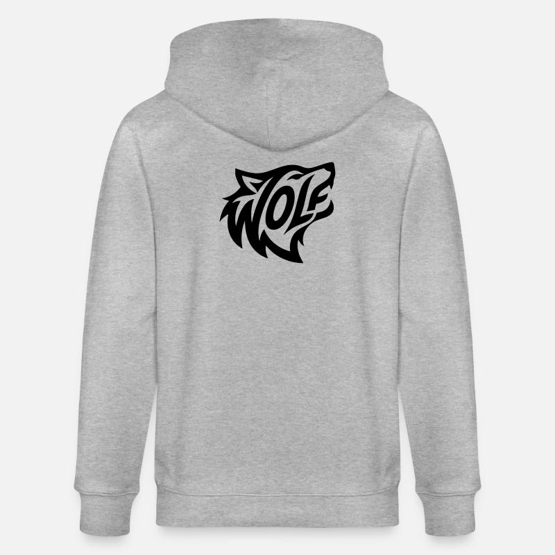 Wilder Wolf - Stanley/Stella Unisex Bio-Kapuzenjacke CULTIVATOR  - Grau meliert