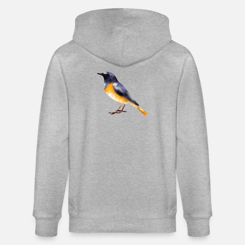 Gartenrotschwanz - Stanley/Stella Unisex Bio-Kapuzenjacke CULTIVATOR - Grau meliert