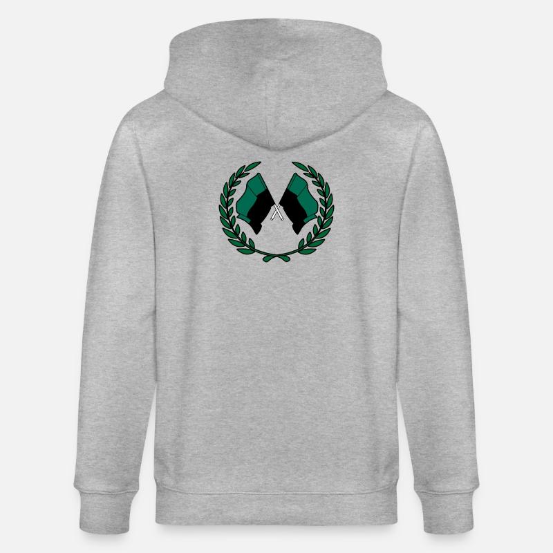Texel Laurel Flags – Island Pride - Stanley/Stella Unisex Bio-Kapuzenjacke CULTIVATOR - Grau meliert