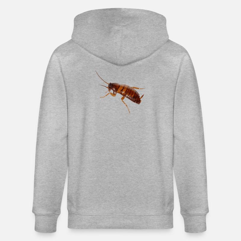 Cafard insecte cafard cafard - Veste à capuche bio CULTIVATOR Stanley/Stella Unisexe - gris chiné