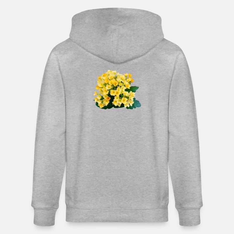 Fleurs printanières jaune doré - Veste à capuche bio CULTIVATOR Stanley/Stella Unisexe - gris chiné