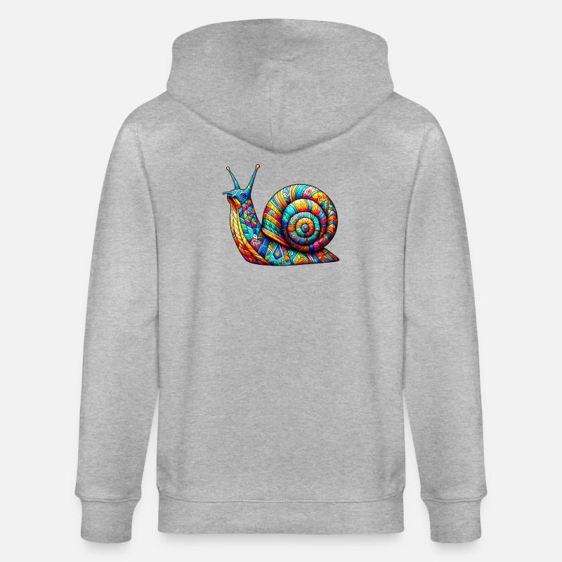 Escargot - Veste à capuche bio CULTIVATOR Stanley/Stella Unisexe - gris chiné