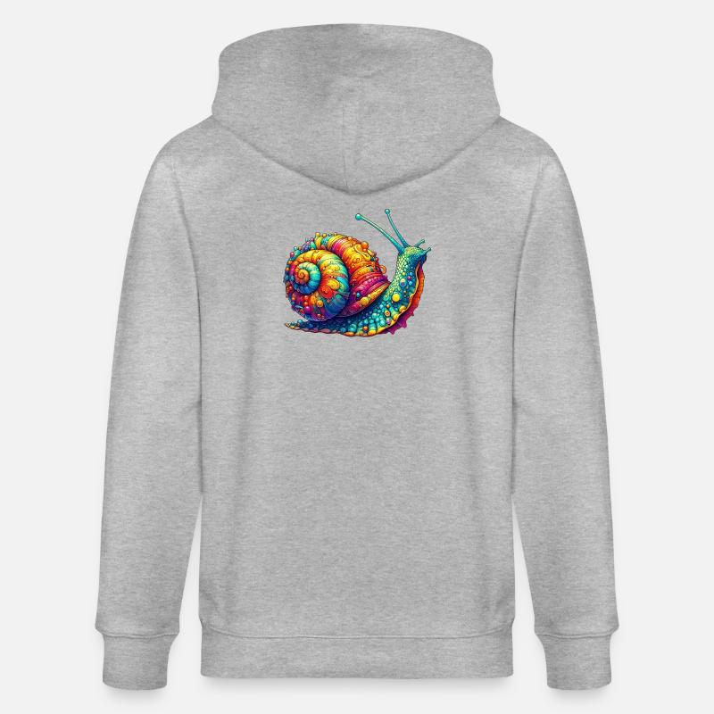 Escargot - Veste à capuche bio CULTIVATOR Stanley/Stella Unisexe - gris chiné