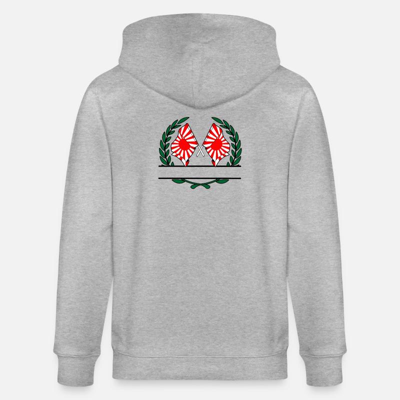 Soleil levant avec espace de noms - Veste à capuche bio CULTIVATOR Stanley/Stella Unisexe - gris chiné
