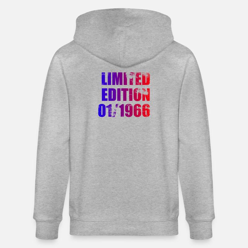 60e anniversaire Édition Limitée 01/1966 - Veste à capuche bio CULTIVATOR Stanley/Stella Unisexe - gris chiné