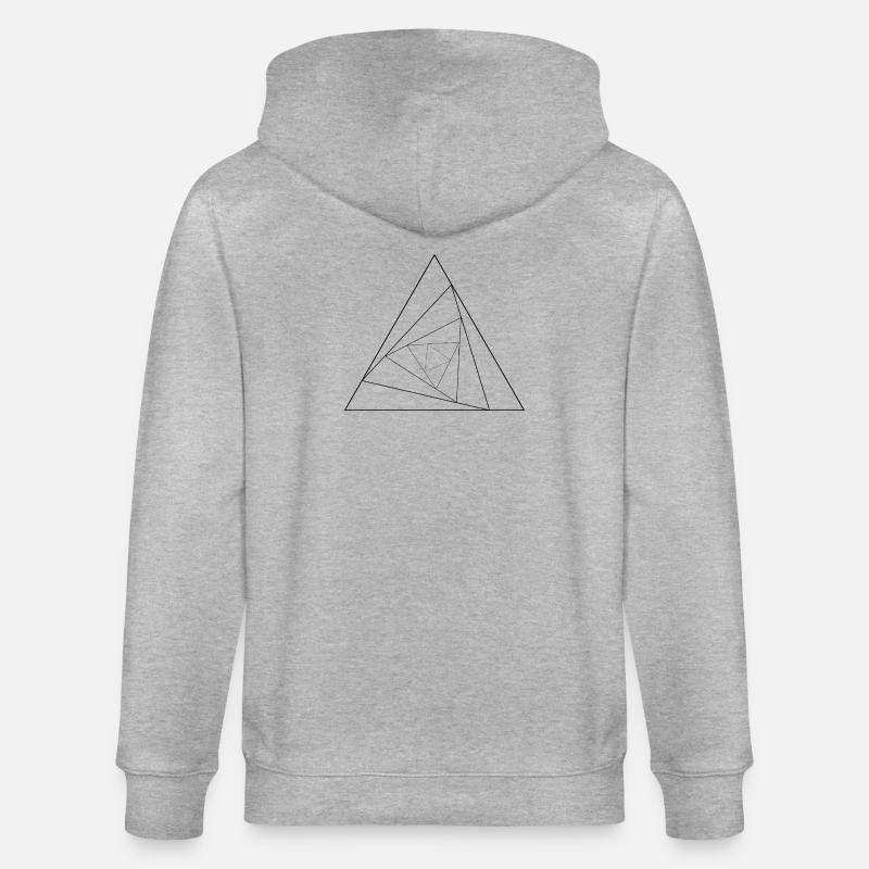 Triangular triangle - Stanley/Stella CULTIVATOR  Unisex Organic Hooded Jacket - heather grey