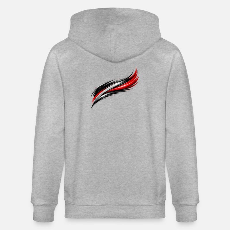 Sportliches Trikot Design Dynamischer Effekt - Stanley/Stella Unisex Bio-Kapuzenjacke CULTIVATOR  - Grau meliert