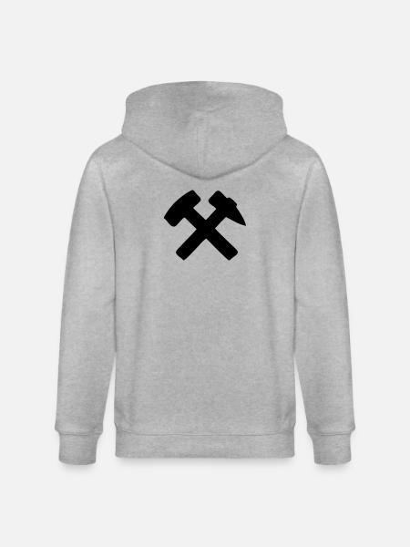 Hammer and Iron - Stanley/Stella CULTIVATOR Unisex Organic Hooded Jacket - heather grey