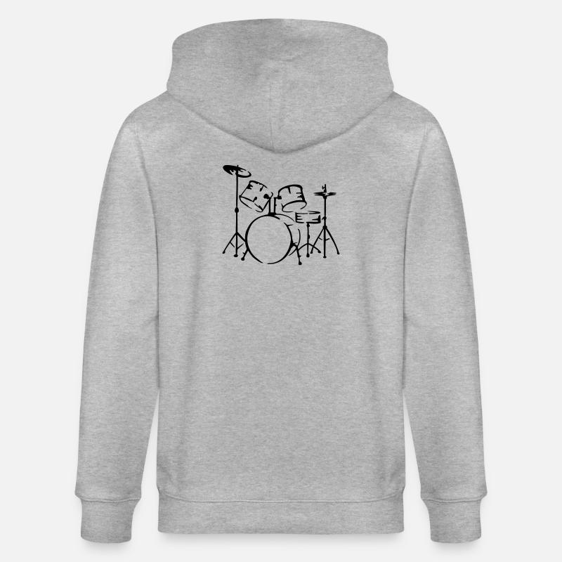 percussions - Veste à capuche bio CULTIVATOR Stanley/Stella Unisexe - gris chiné