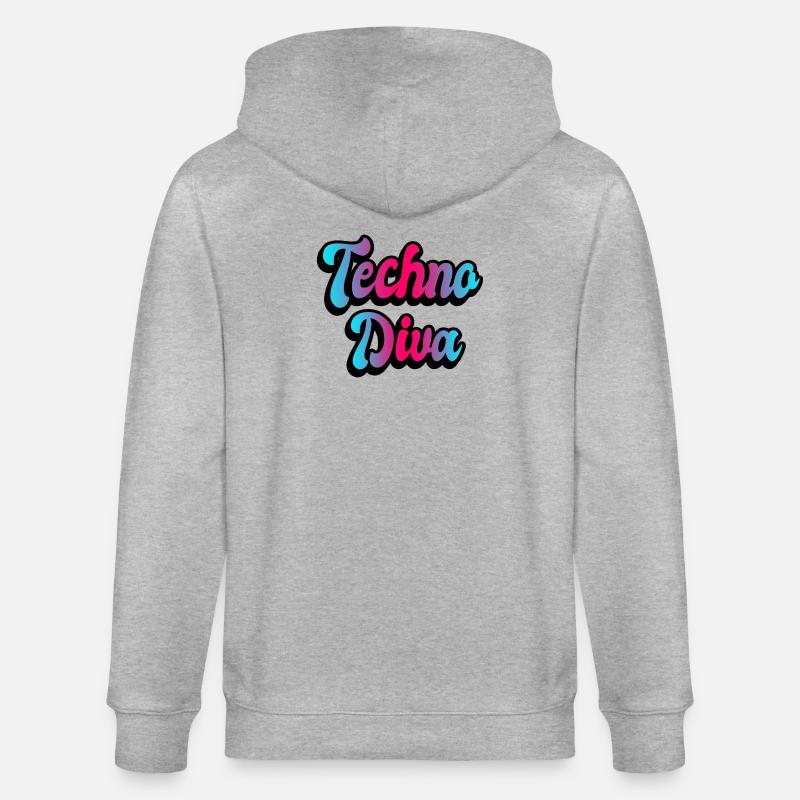 Techno Diva - Stanley/Stella Unisex Bio-Kapuzenjacke CULTIVATOR  - Grau meliert