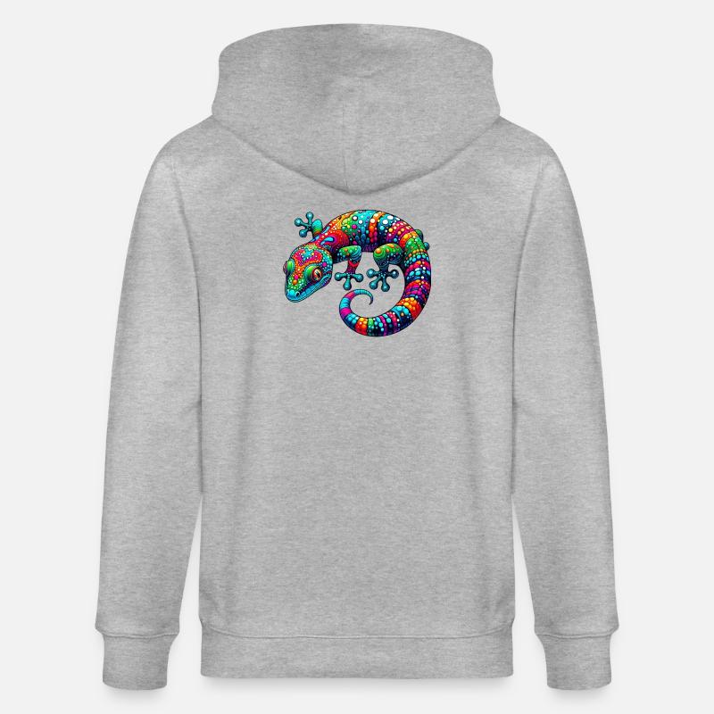 Gecko - Veste à capuche bio CULTIVATOR Stanley/Stella Unisexe - gris chiné
