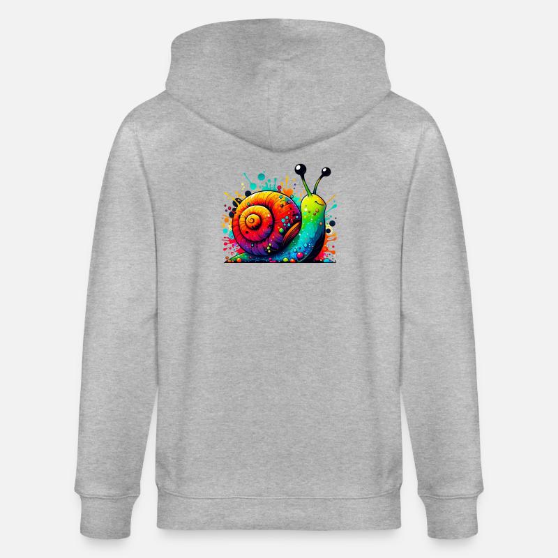 Escargot - Veste à capuche bio CULTIVATOR Stanley/Stella Unisexe - gris chiné