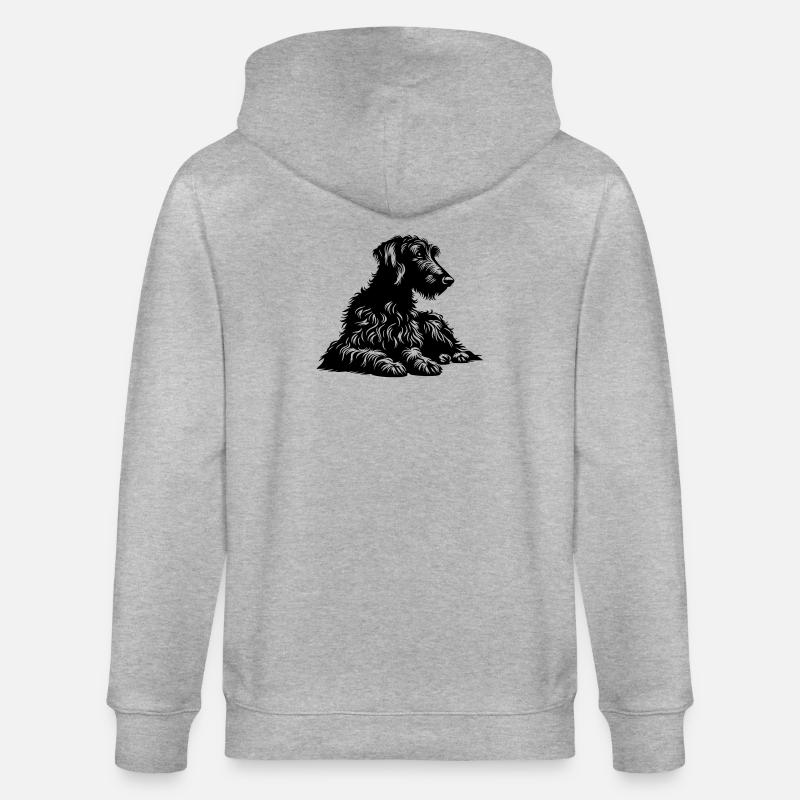 Scottish Deerhound - Stanley/Stella Unisex Bio-Kapuzenjacke CULTIVATOR  - Grau meliert