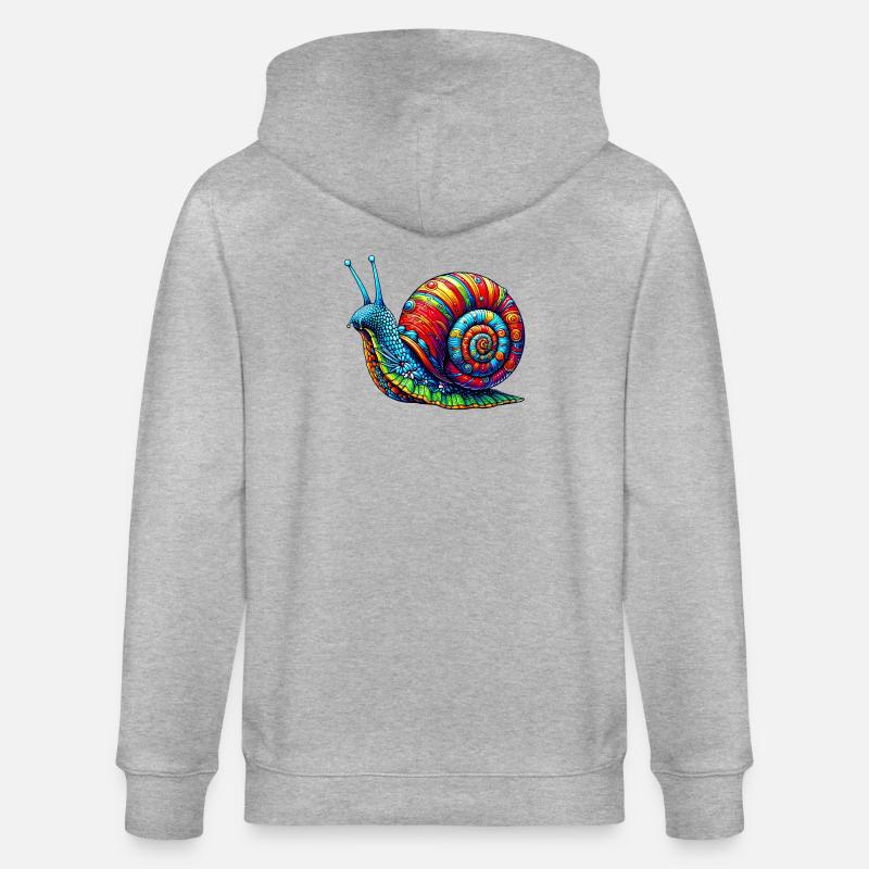 Escargot - Veste à capuche bio CULTIVATOR Stanley/Stella Unisexe - gris chiné