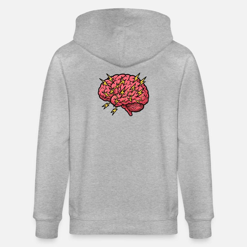 Blitzbrain Pop Art - Veste à capuche bio CULTIVATOR Stanley/Stella Unisexe - gris chiné