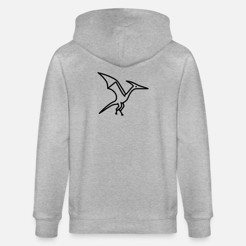 ptérodactyle - Veste à capuche bio CULTIVATOR Stanley/Stella Unisexe - gris chiné