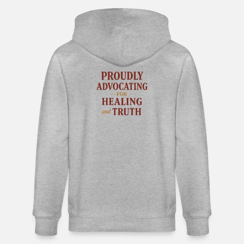 Forensic Nurse Practitioner Healing & Truth - Stanley/Stella Unisex Bio-Kapuzenjacke CULTIVATOR  - Grau meliert