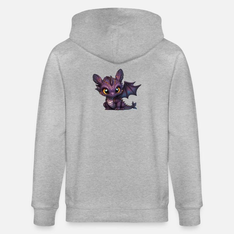 Bébé Dragon Violet - Veste à capuche bio CULTIVATOR Stanley/Stella Unisexe - gris chiné