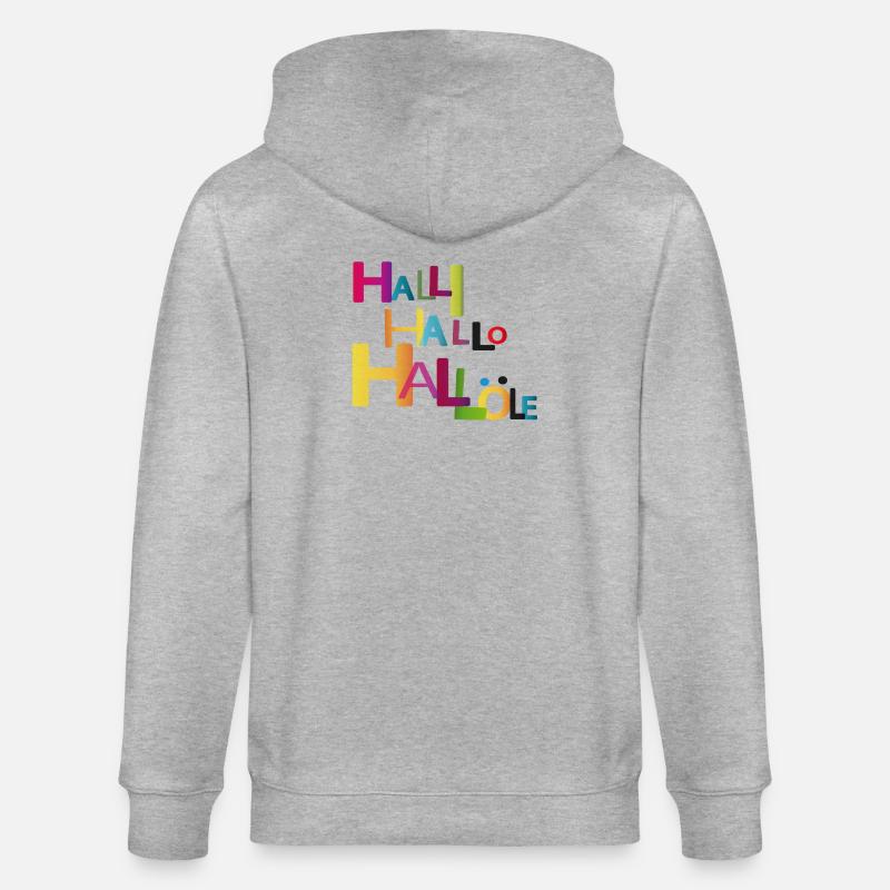 Hello Hello Hello - Stanley/Stella CULTIVATOR  Unisex Organic Hooded Jacket - heather grey