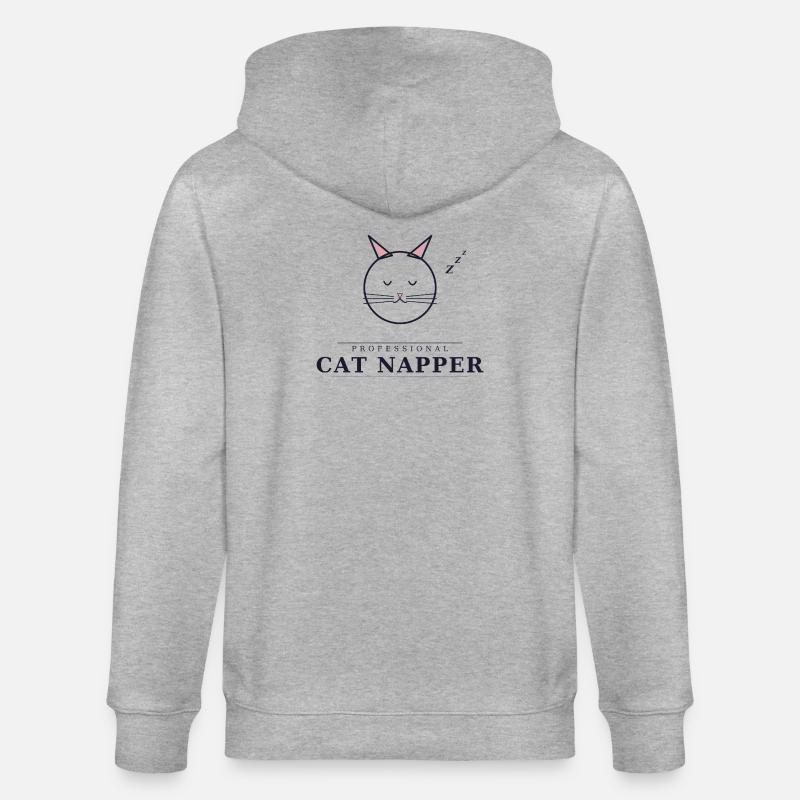 Somnieuse professionnelle de chats - Veste à capuche bio CULTIVATOR Stanley/Stella Unisexe - gris chiné