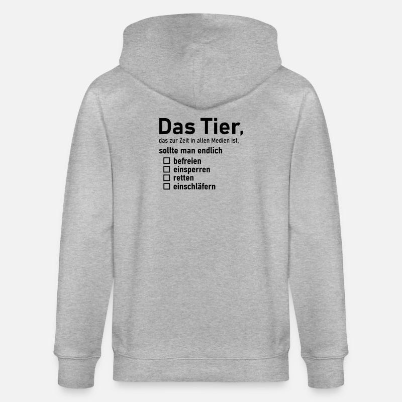 aktuelles Tier - Stanley/Stella Unisex Bio-Kapuzenjacke CULTIVATOR - Grau meliert