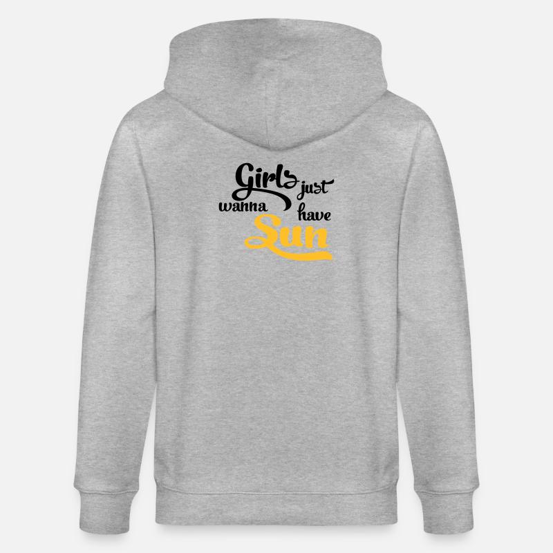 Sonne - Stanley/Stella Unisex Bio-Kapuzenjacke CULTIVATOR  - Grau meliert