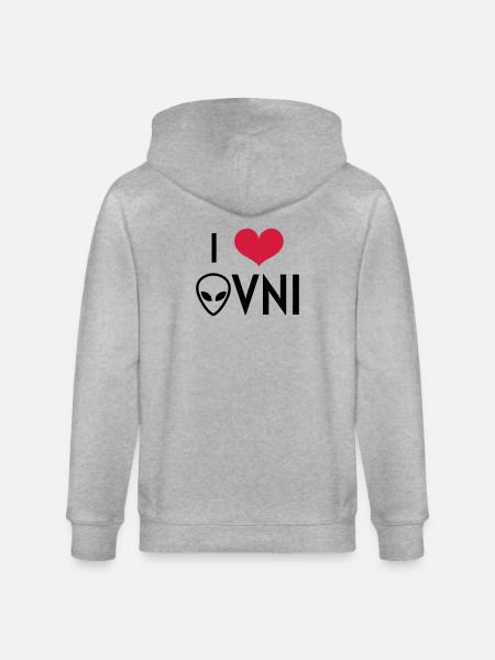 OVNI - UFO - Alien - Espace - Extraterrestre - Stanley/Stella CULTIVATOR  Unisex Organic Hooded Jacket - heather grey