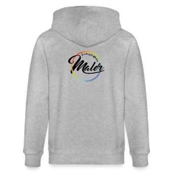 Leidenschaftlicher Maler - Stanley/Stella Unisex Bio-Kapuzenjacke CULTIVATOR  - Grau meliert - Hinten - Luana (180cm)