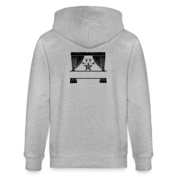 Vorhänge Ich bin ein Star - Stanley/Stella Unisex Bio-Kapuzenjacke CULTIVATOR  - Grau meliert - Hinten - Luana (180cm)