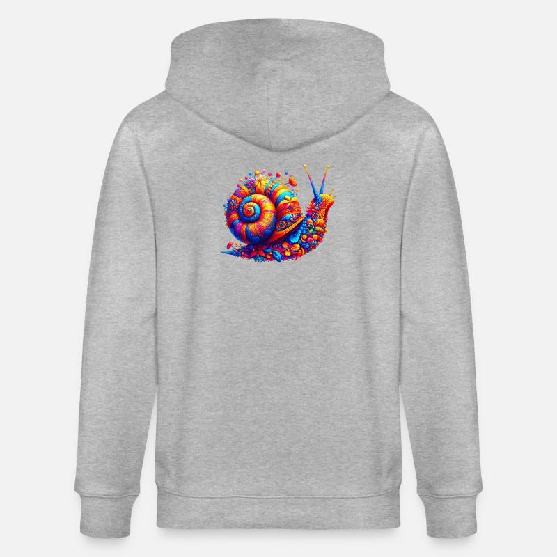 Escargot - Veste à capuche bio CULTIVATOR Stanley/Stella Unisexe - gris chiné