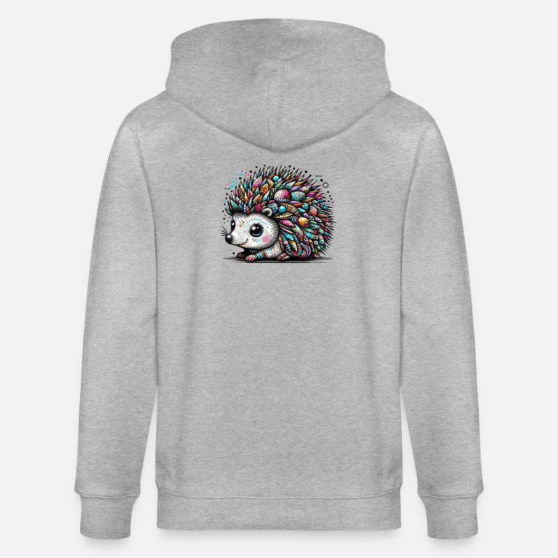 Igel - Stanley/Stella Unisex Bio-Kapuzenjacke CULTIVATOR  - Grau meliert