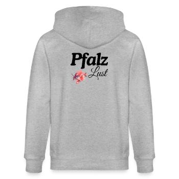 Pfalzblüte - Stanley/Stella Unisex Bio-Kapuzenjacke CULTIVATOR  - Grau meliert - Hinten - Luana (180cm)