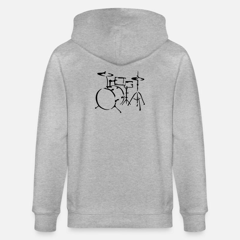 percussions - Veste à capuche bio CULTIVATOR Stanley/Stella Unisexe - gris chiné