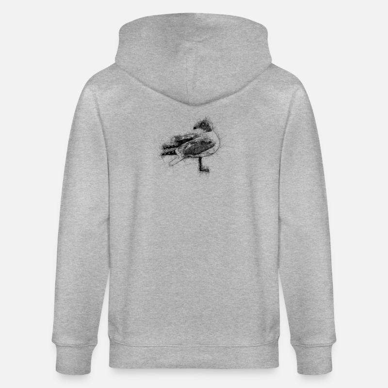 Mouette - Veste à capuche bio CULTIVATOR Stanley/Stella Unisexe - gris chiné