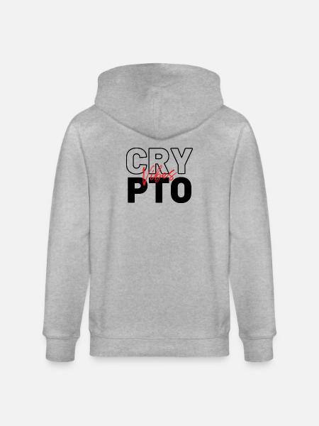 Crypto Vibes - Stanley/Stella Unisex Bio-Kapuzenjacke CULTIVATOR - Grau meliert