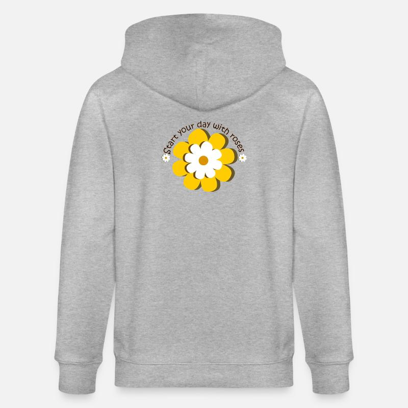 Flower Day - Stanley/Stella CULTIVATOR  Unisex Organic Hooded Jacket - heather grey